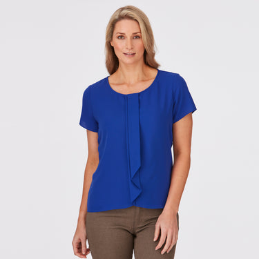 Womens City Collection Cascade Short Sleeve Top