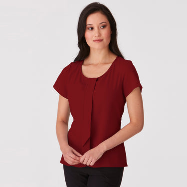 Womens City Collection Cascade Short Sleeve Top