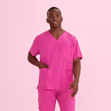 Unisex Fashion Biz Pink Scrub Top