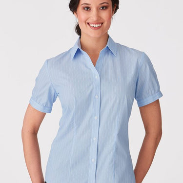 Womens City Collection Shadow Stripe Short Sleeve