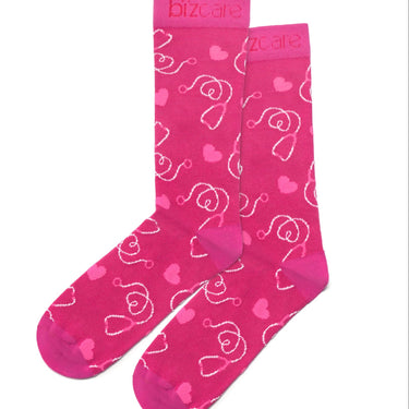Unisex Fashion Biz Comfort Socks - Pink Hearts